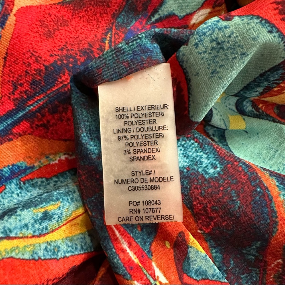 Alice + Olivia Chiffon Button Tribal Chiffon Spaghetti Strap Mini Dress - Picture 9 of 9